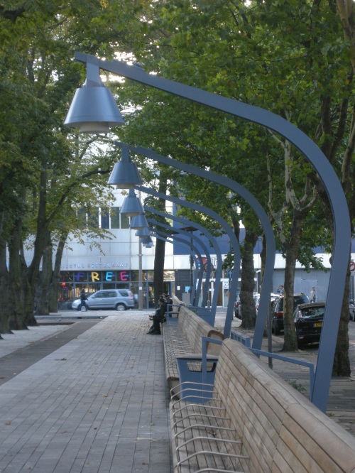 Warrior Square, Southend-on-Sea - Lighting to Timber Benches