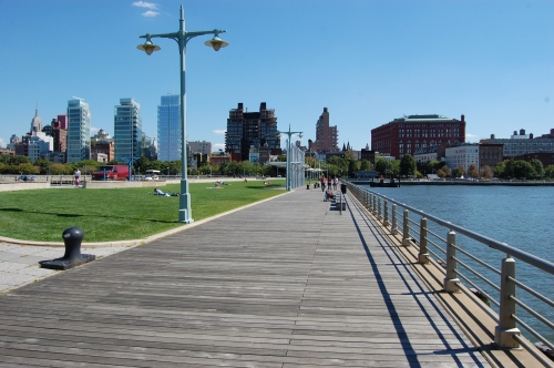Hudson River Park 'Pier 45', New York, USA - Central Lawn to Linear Park